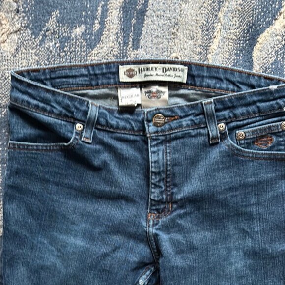 Harley -Davidson Blue Denim Jeans - Picture 3 of 4